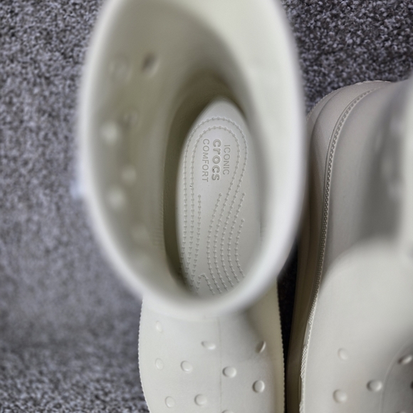 Crocs Classic Bone Waterproof Crush Rain Boots Unisex New 207946-2Y2 - Picture 11 of 16